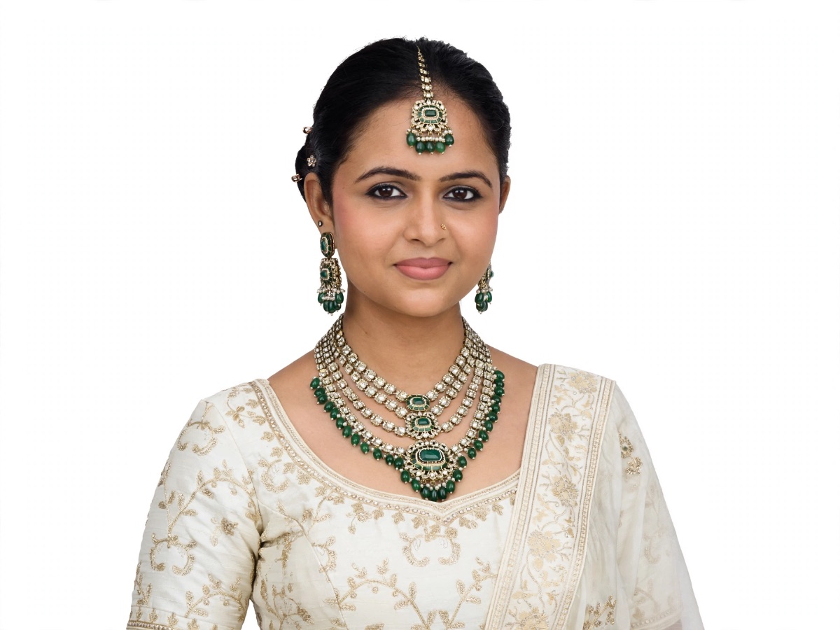 Panna Polki Royal Bridal Set – view 2