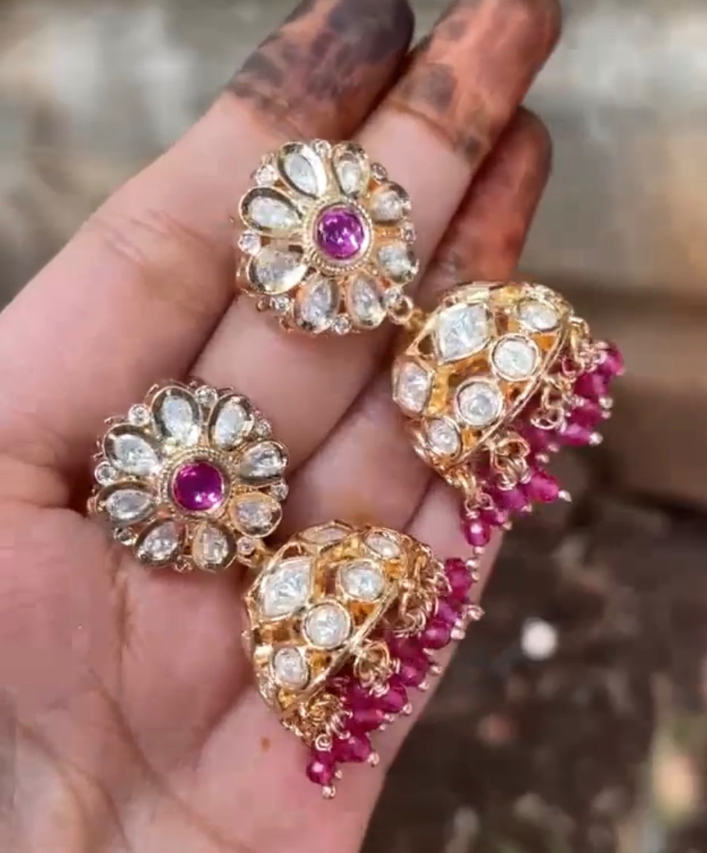 Noor Royal Kundan Jhumkas