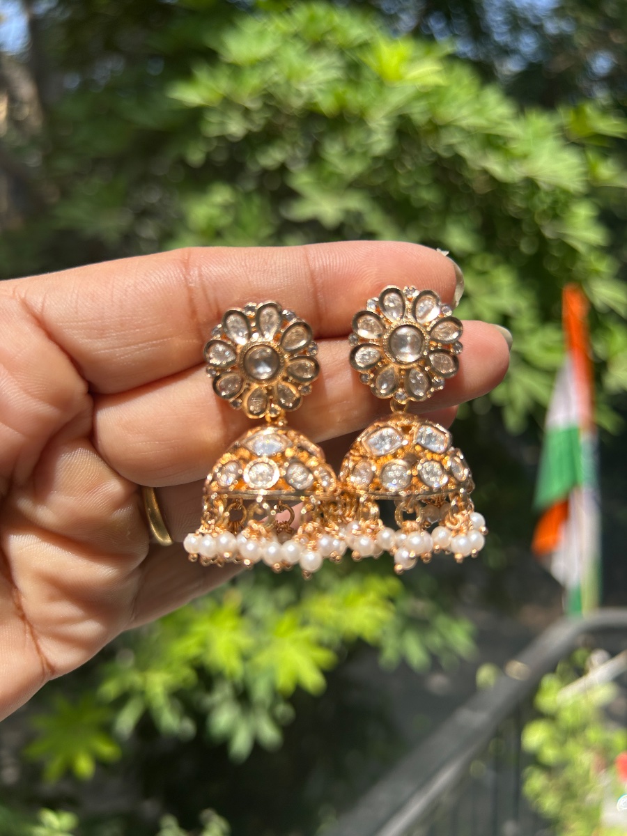 Noor Royal Kundan Jhumkas