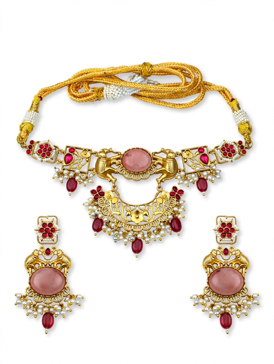 Gaja Rani Elephant Kundan Choker Set