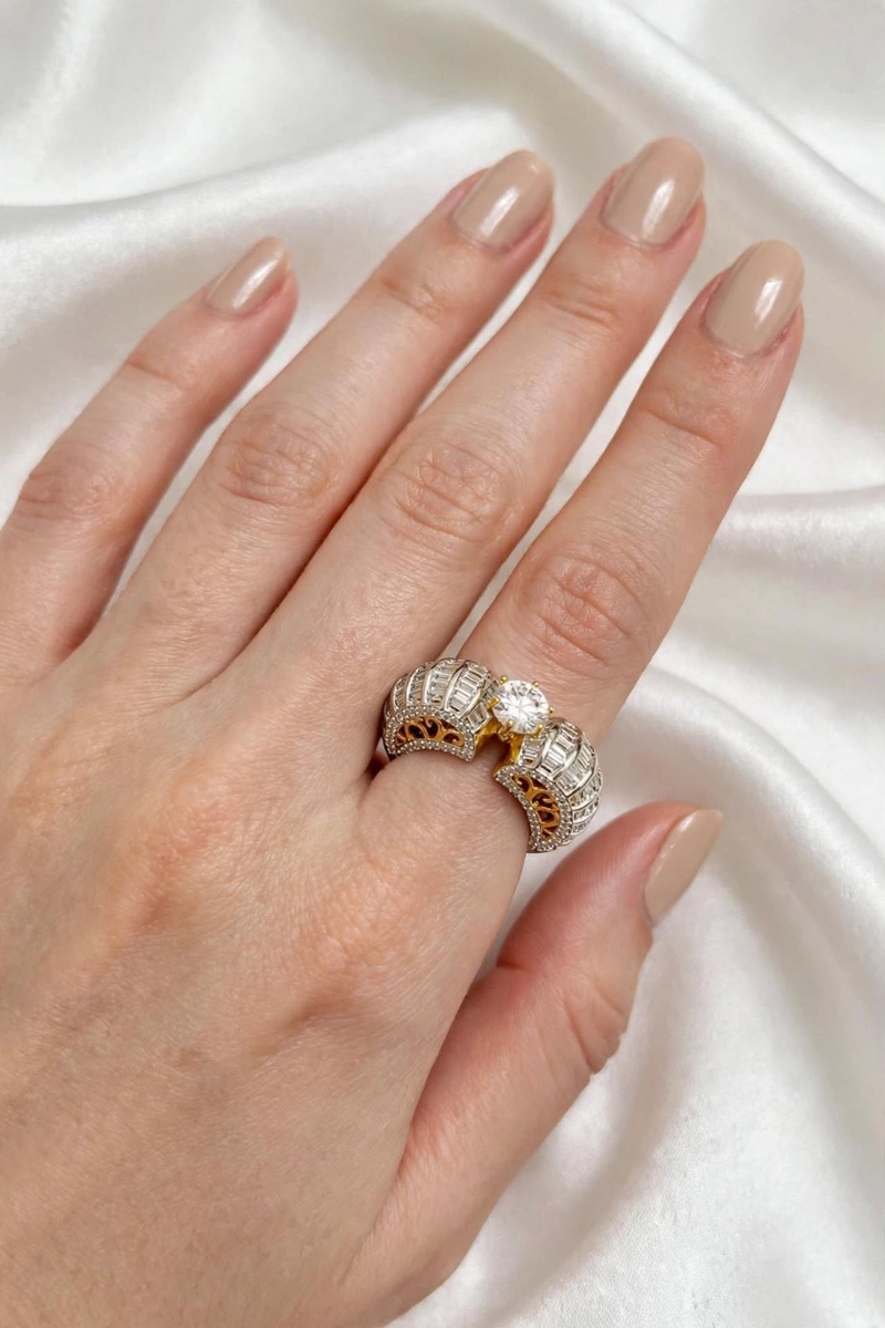 Diamond Tiara Statement Ring