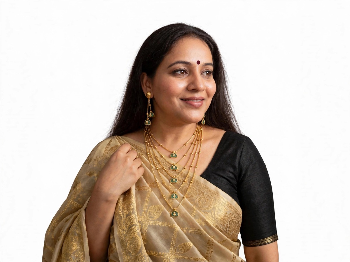 Virasat Layered Meena Necklace Set – view 2