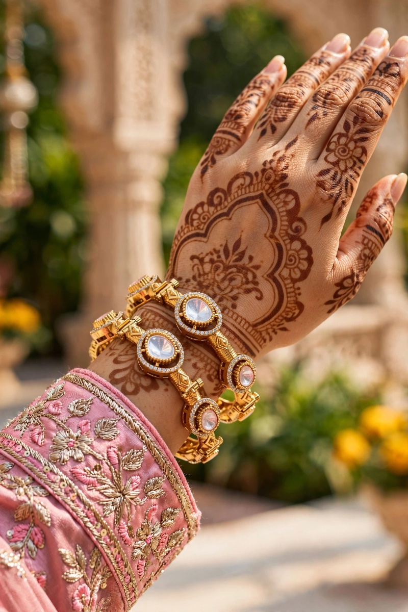 Mohini Polki Uncut Kundan Bangles (Pair of 2)