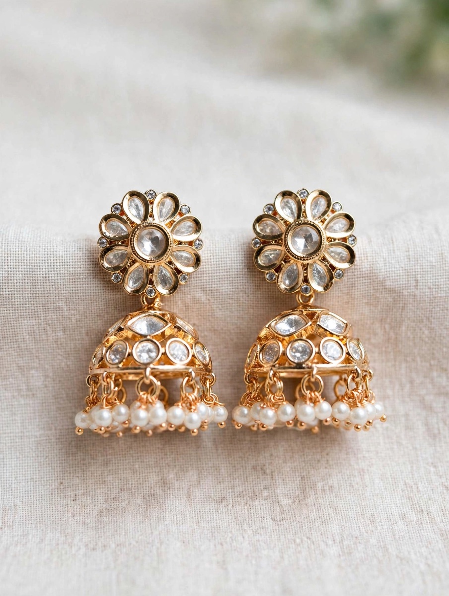 Noor Royal Kundan Jhumkas