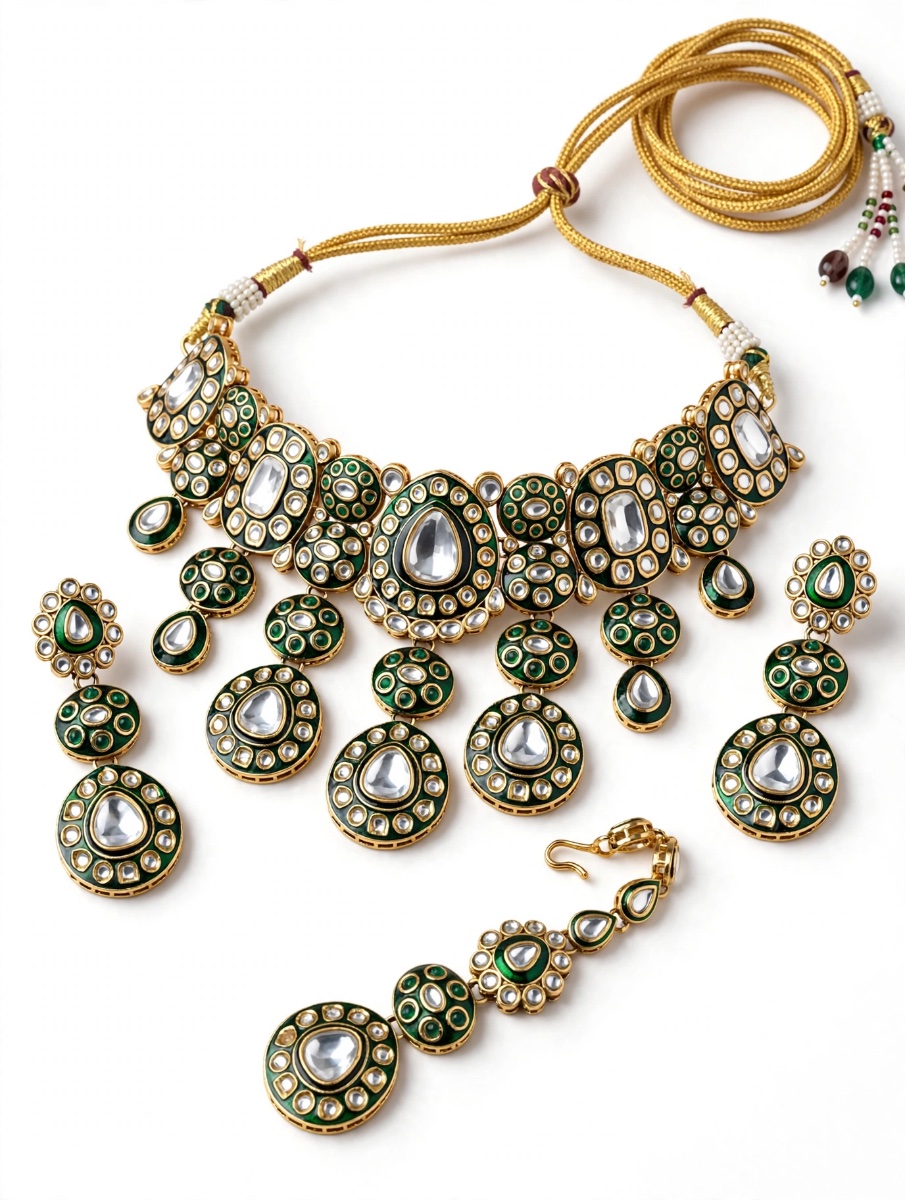 Emerald Royale Kundan Choker Set